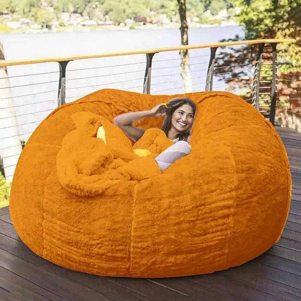 Lazy Sofa Bean Bag Chair Foam Cover