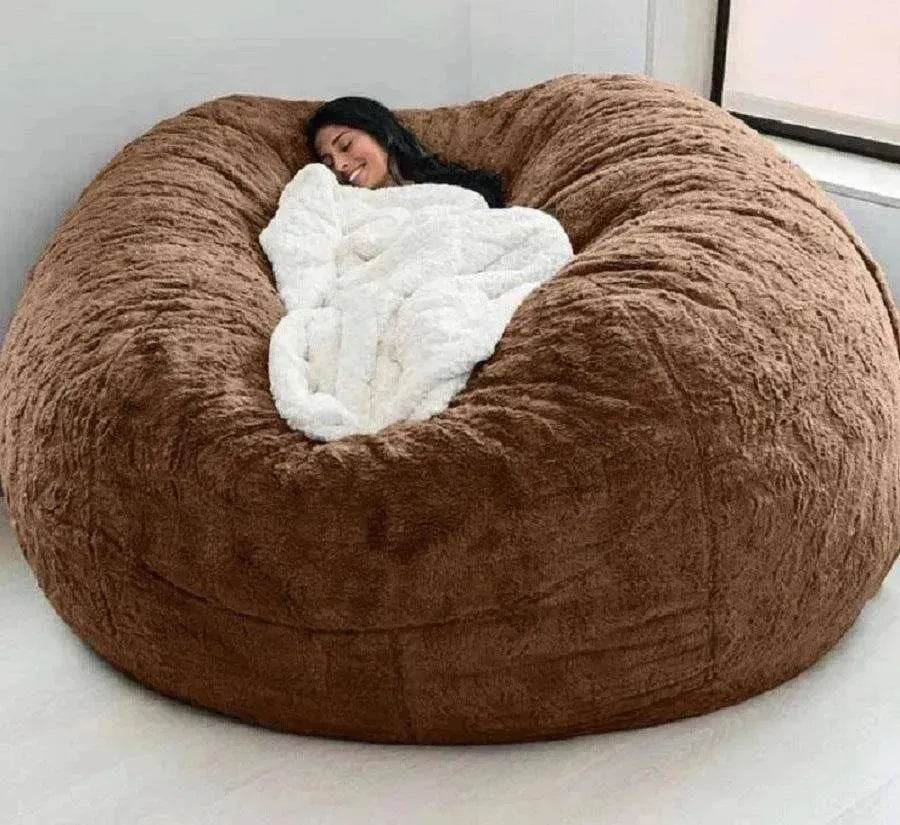 Lazy Sofa Bean Bag Chair Foam Cover