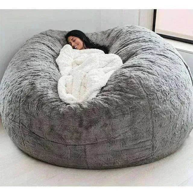 Lazy Sofa Bean Bag Chair Foam Cover