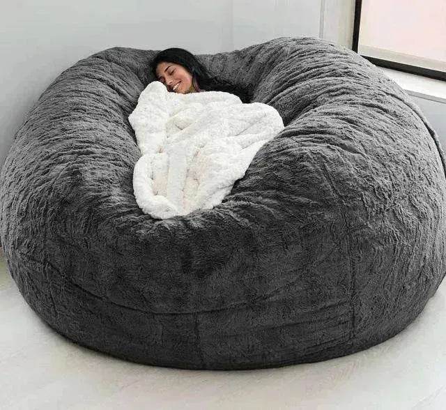 Lazy Sofa Bean Bag Chair Foam Cover