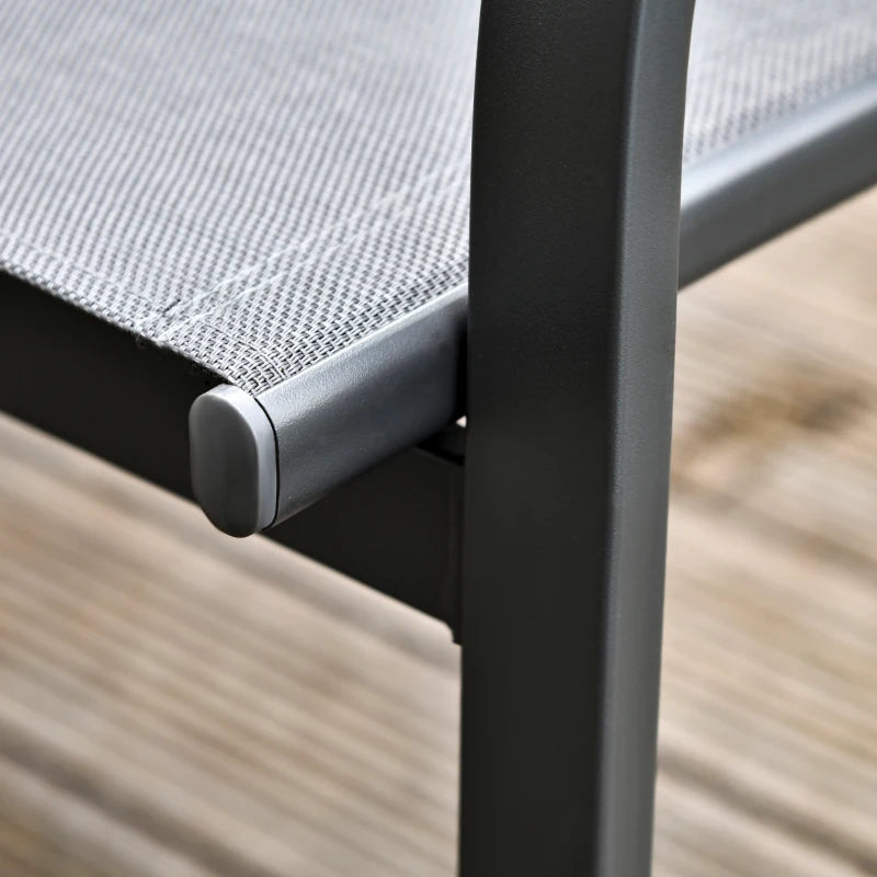 Ensemble de meubles de patio en 4 pièces ensemble de conversation avec des causeuses, des chaises simples et une table basse pour le balcon au bord de la piscine de l'arrière-cour