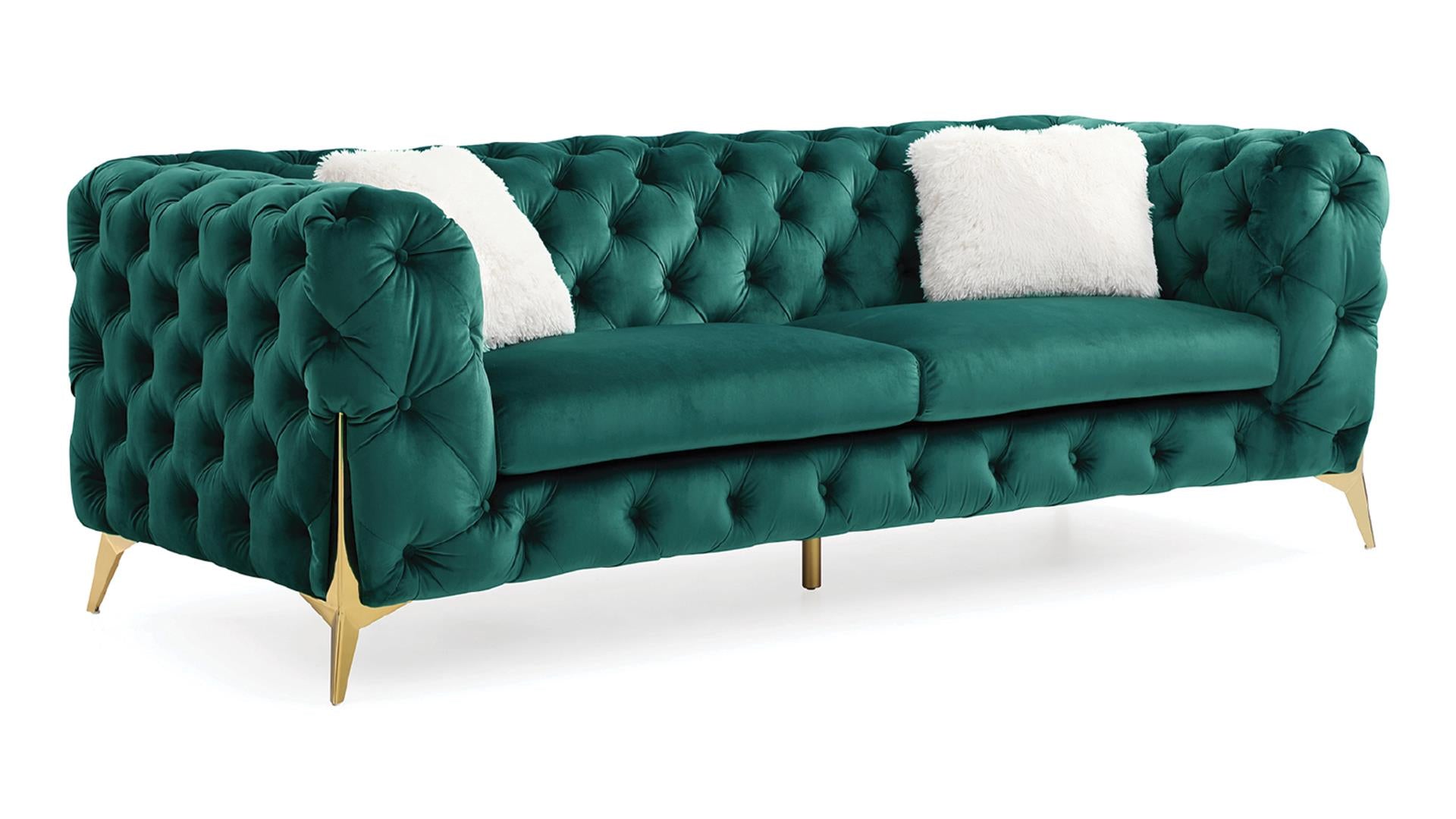 SALON MODERNE EN VERT ( Meuble Mtl )