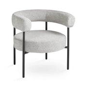 Fauteuil MALLORY GY-AC-76007 KANSAS 13 Ash avec pieds noir brossé