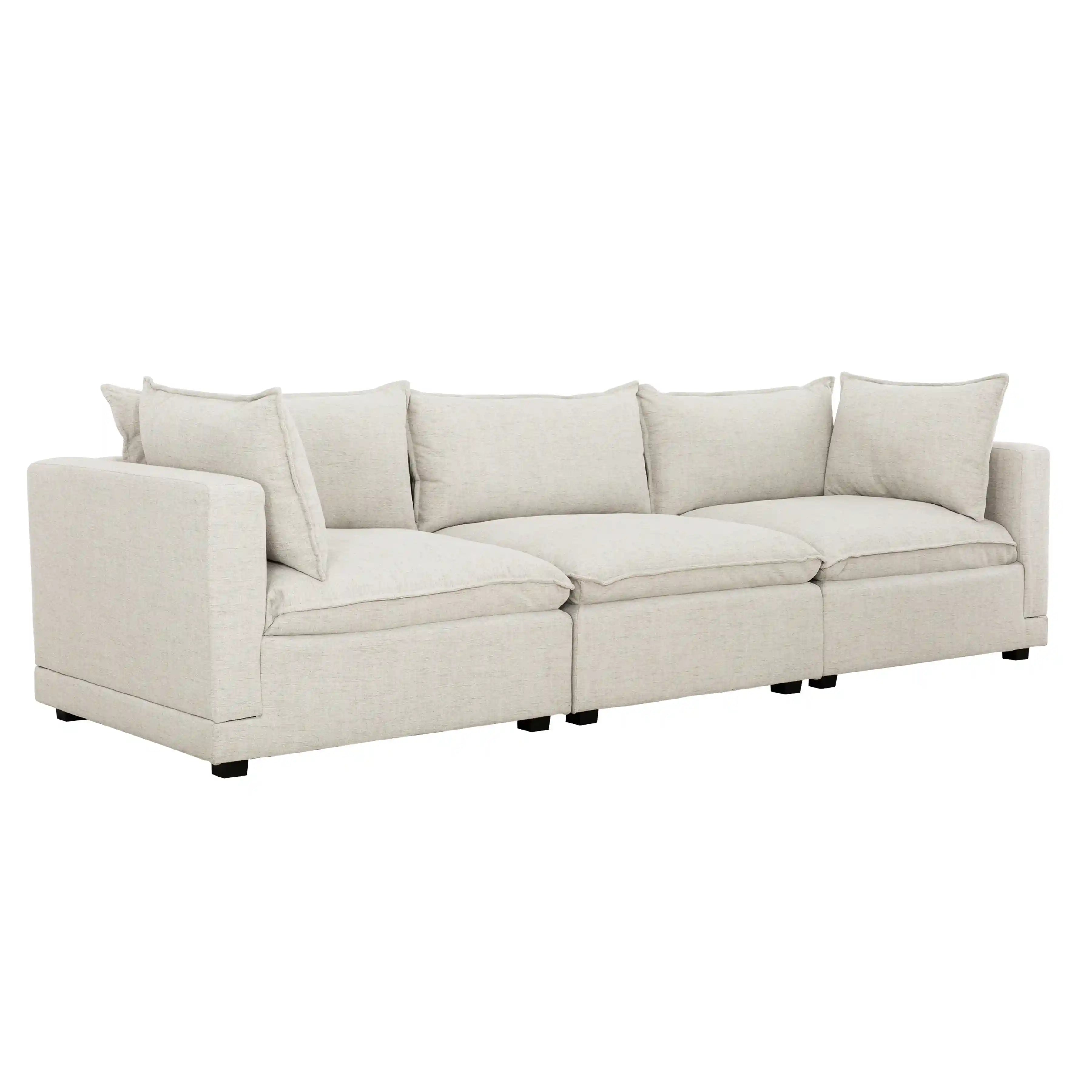 Canapé Modulaire Marliss | 3 Places Crème Perle