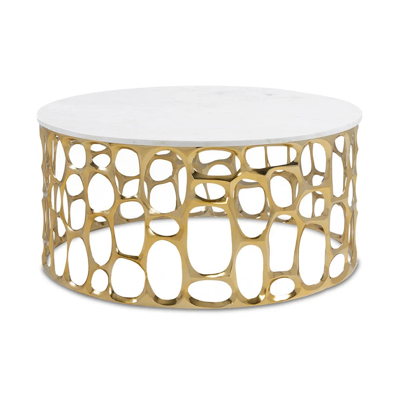 Table basse MARIO avec dessus en marbre GY-CT-2179S-WM