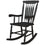 Chaises à bascule d'extérieur avec dossier haut, résistantes au jaunissement et aux UV, chaise à bascule en bois pour porche, jardin, balcon, noir