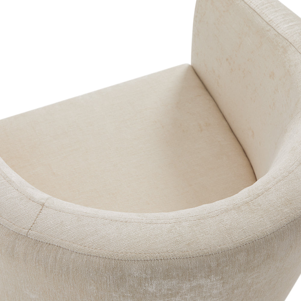 Chaise d'appoint Anton : tissu ivoire