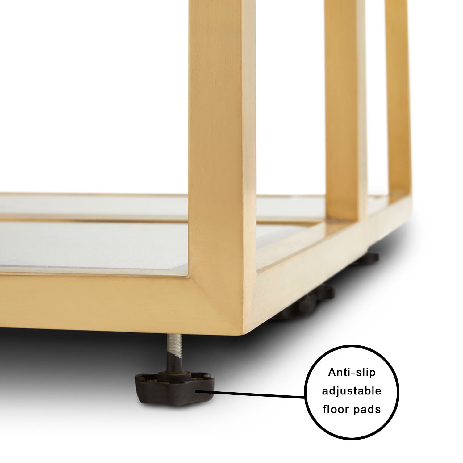 Table de bout dorée à plusieurs niveaux