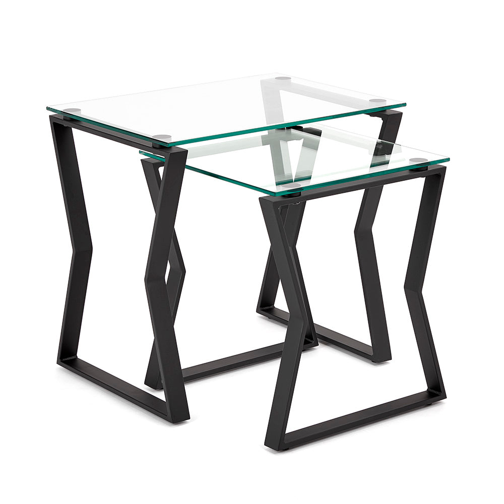 Table de bout en métal noir Noa