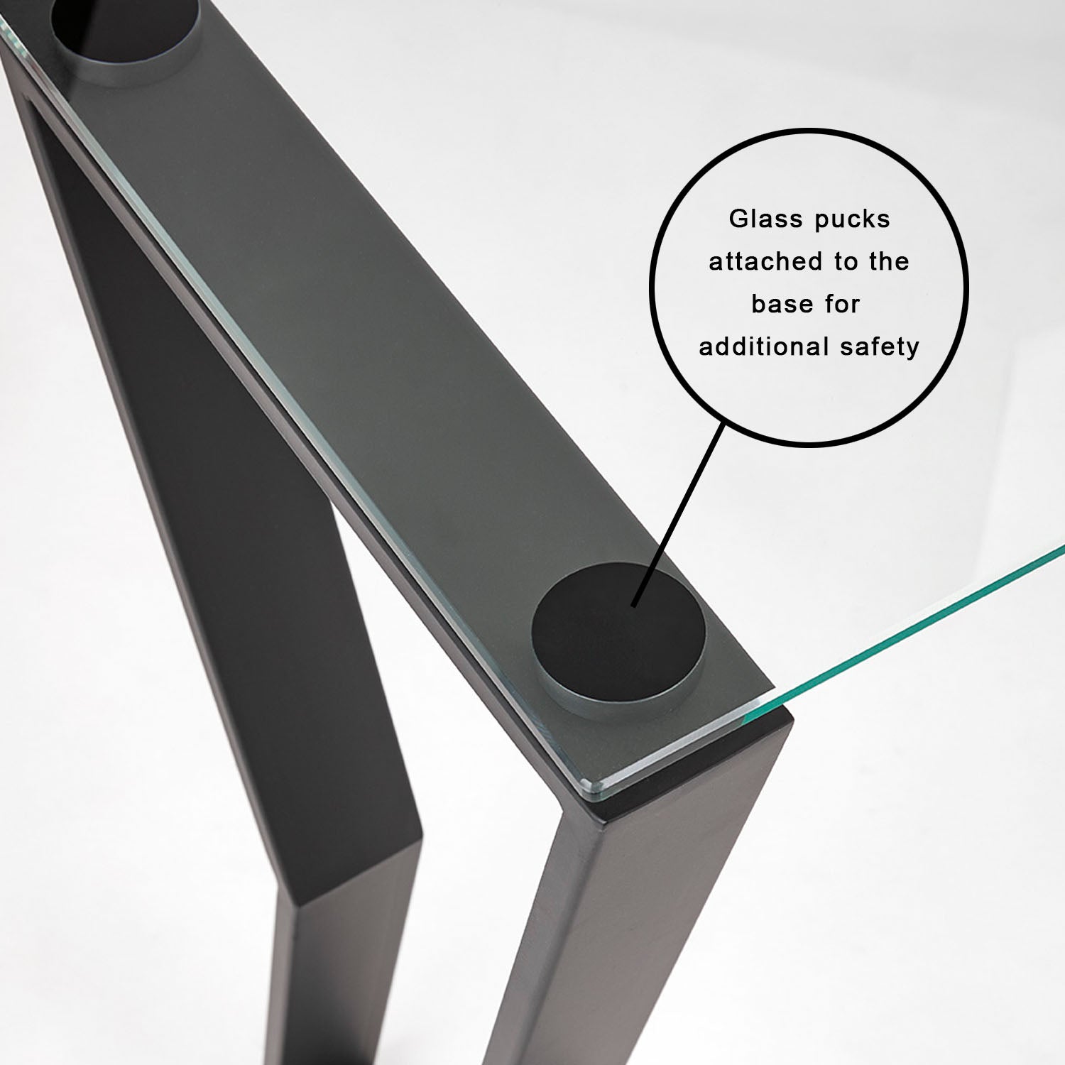 Table console en métal noir Noa