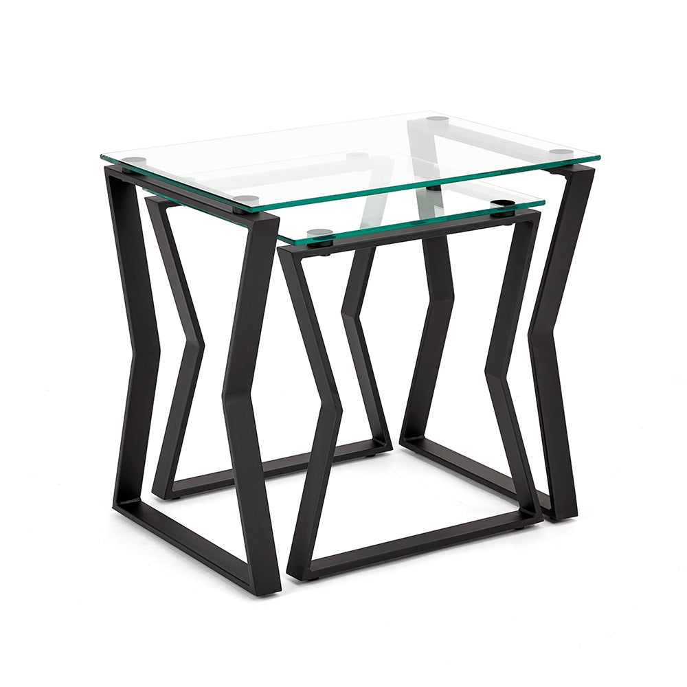 Table de bout en métal noir Noa