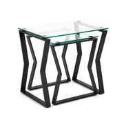 Table de bout en métal noir Noa