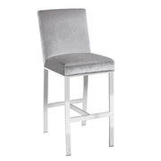 Tabouret de comptoir Wellington en tissu gris éléphant