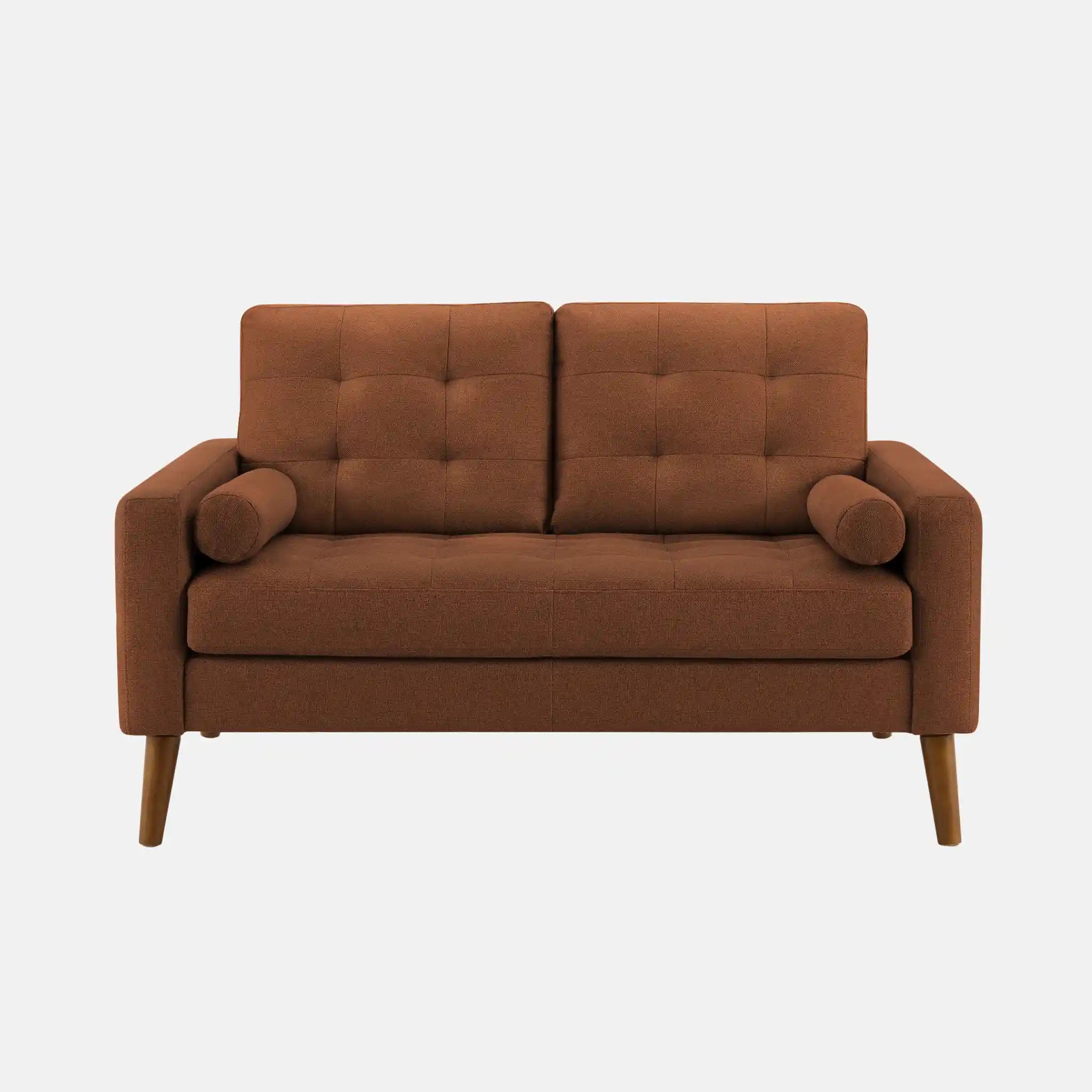 Causeuse 58 po tissu rouille 2 coussins LUMOS-44