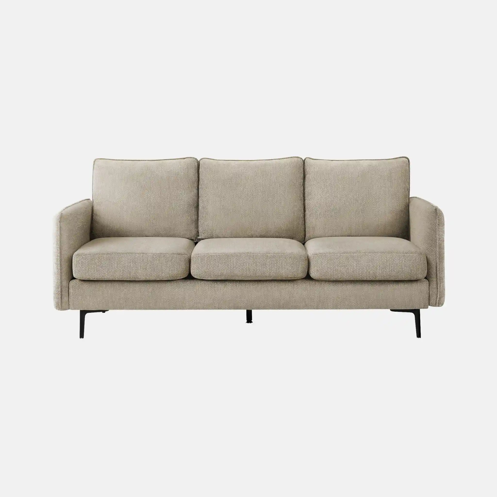 Monarch Specialties Canapé 3 Places en Tissu Beige 76"