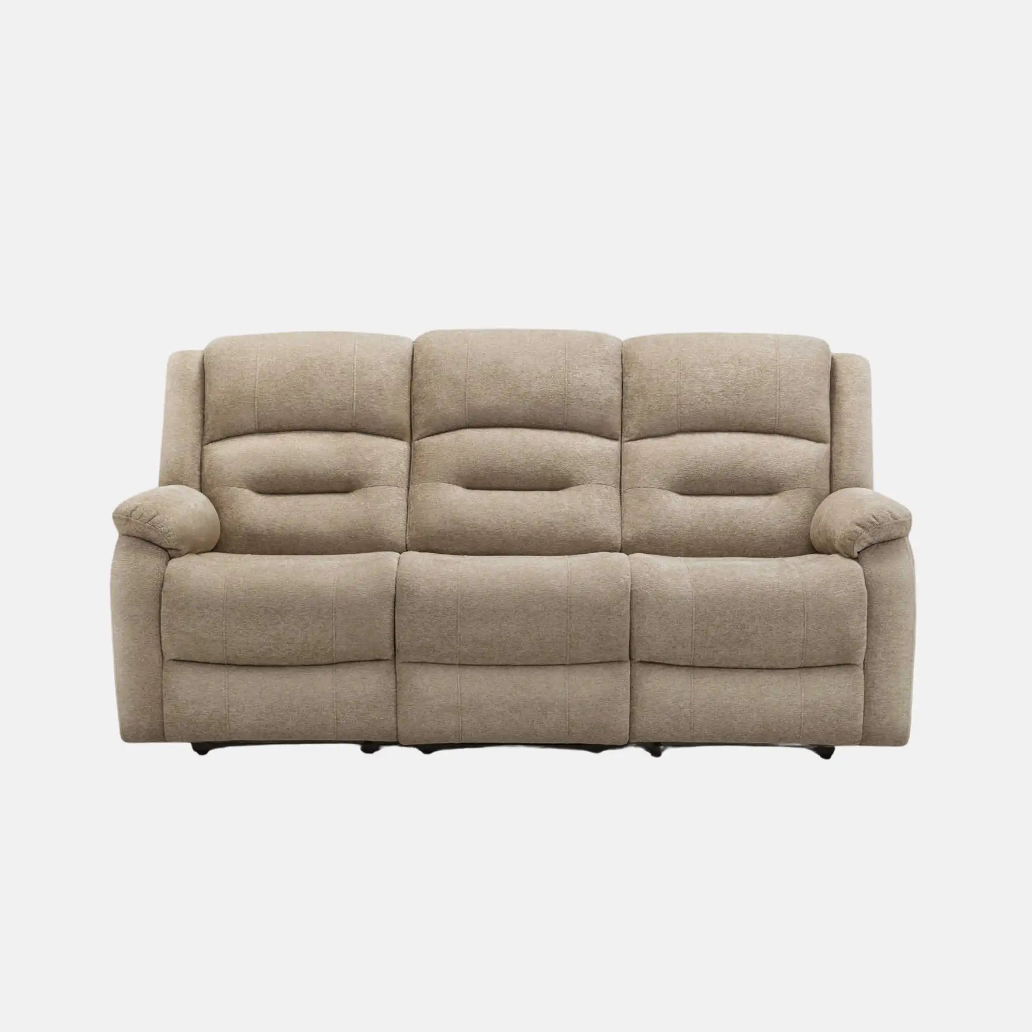 Divan Motorisé 3 Places Beige Inclinable avec Prises USB