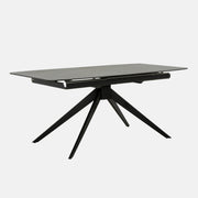 Primo Table de Cuisine avec Rallonges Intégrées (71" à 94") - Verre et Céramique Noire