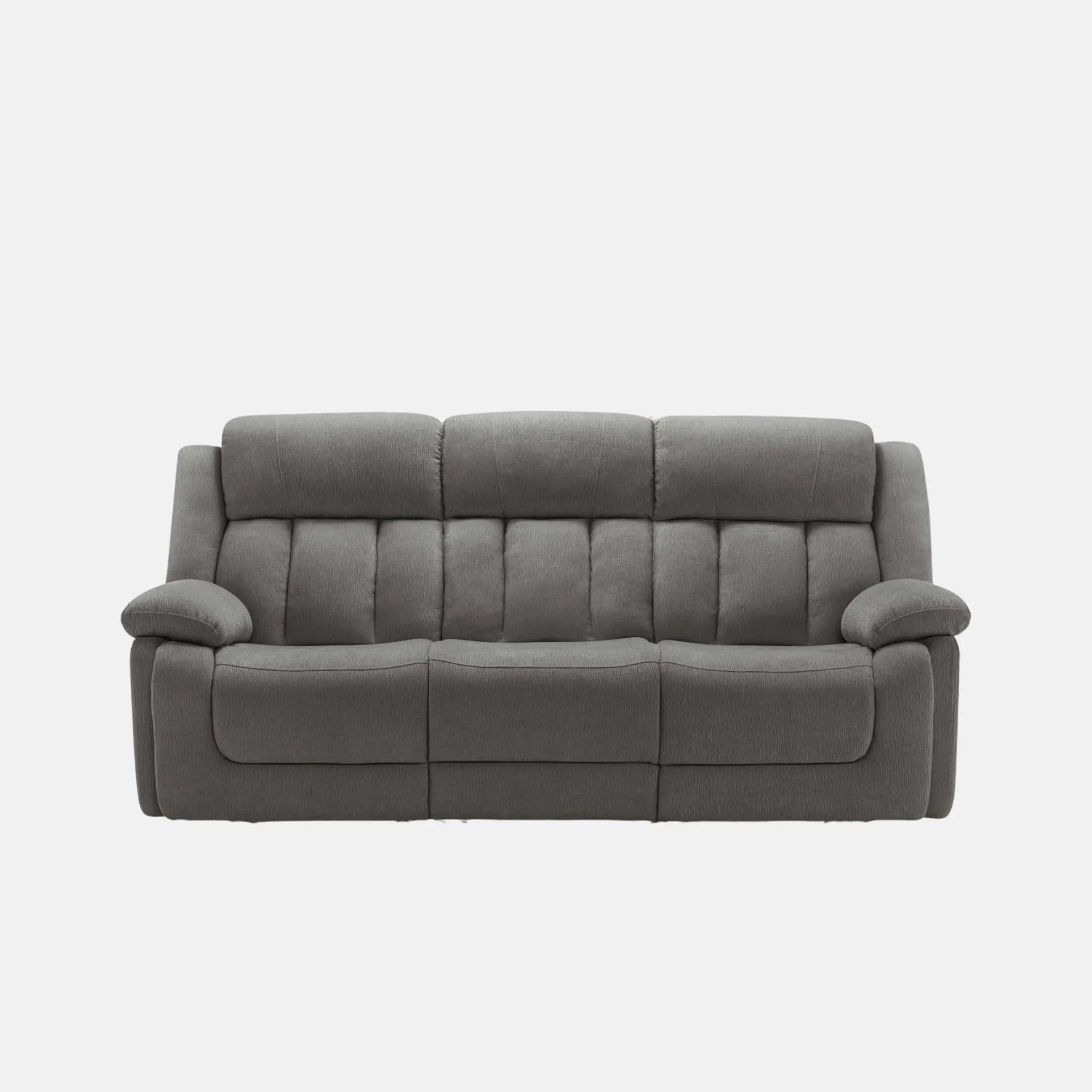 Sofa Motorisé 3 Places Gris Clair Inclinable avec Prises USB