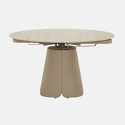 Primo Table de Cuisine Ronde Extensible (32" à 52") - Fini Marbre Beige