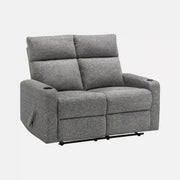Causeuse Inclinable Manuelle Gris Foncé avec Porte-Gobelets