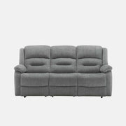 Canapé Inclinable Motorisé 3 Places Tissu Bleu avec Ports USB