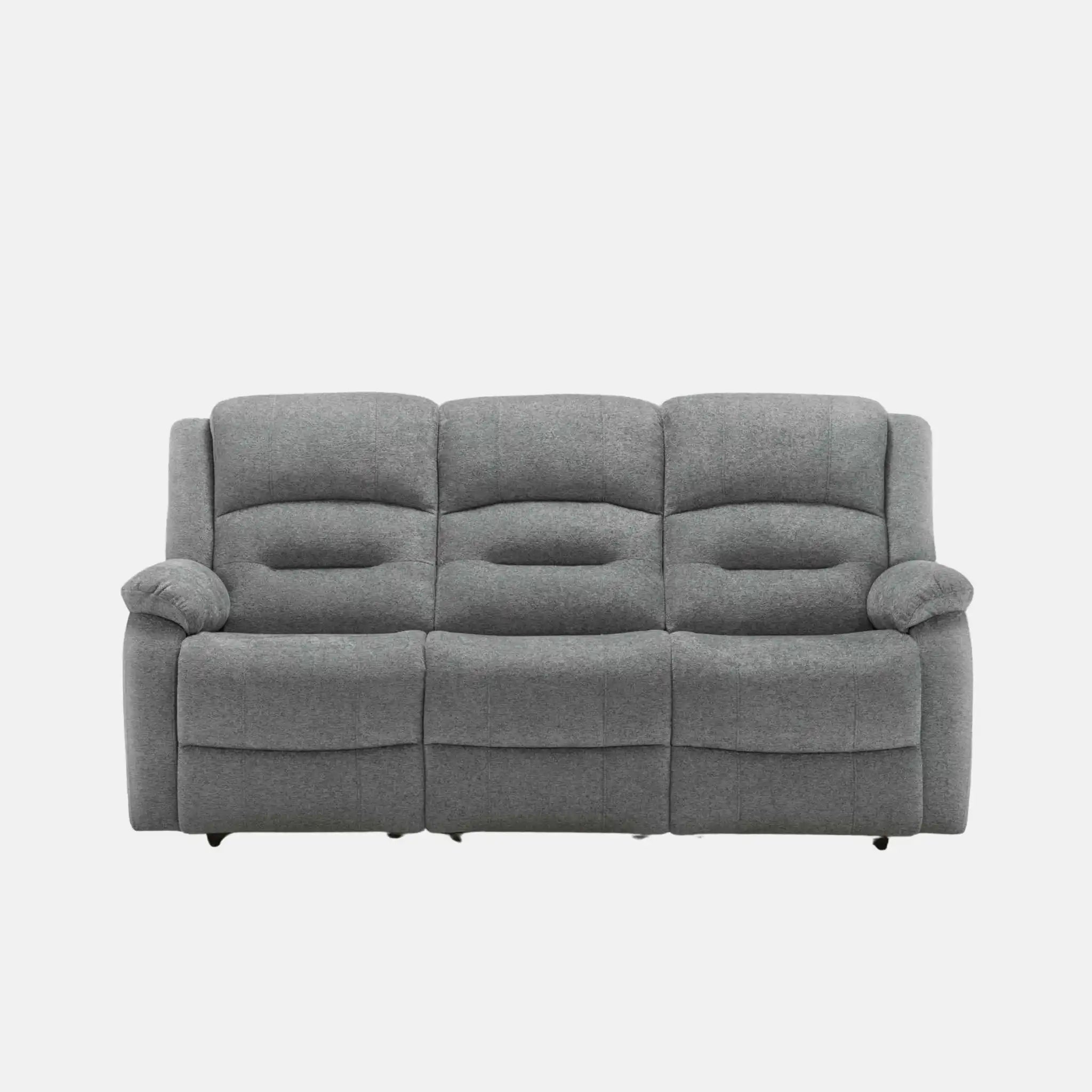Canapé Inclinable Motorisé 3 Places Tissu Bleu avec Ports USB