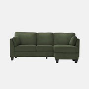 Sofa 3 Places avec Méridienne Réversible 87" Vert Olive Monarch