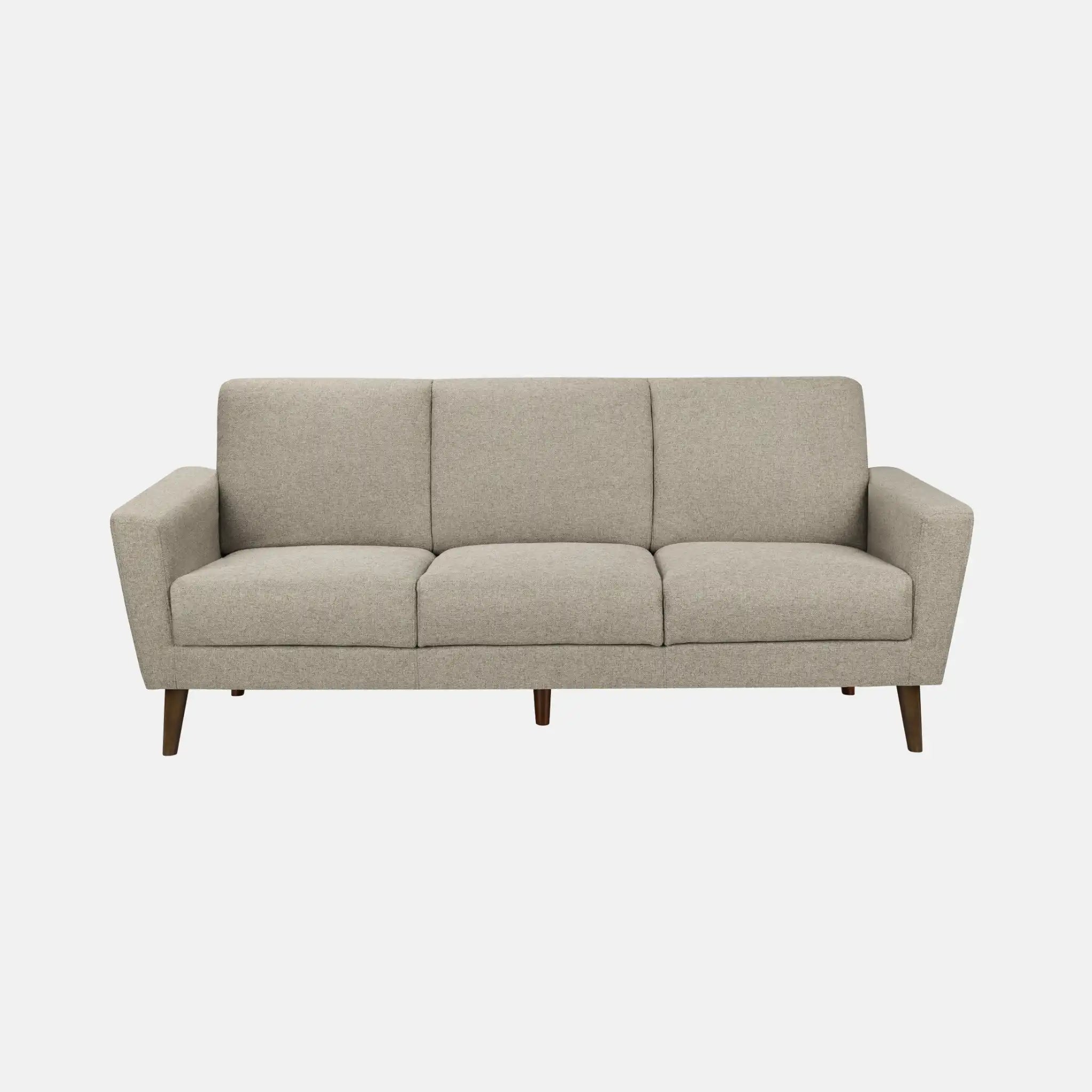 Canapé en Tissu Brun Clair 3 Places Élégant et Confortable