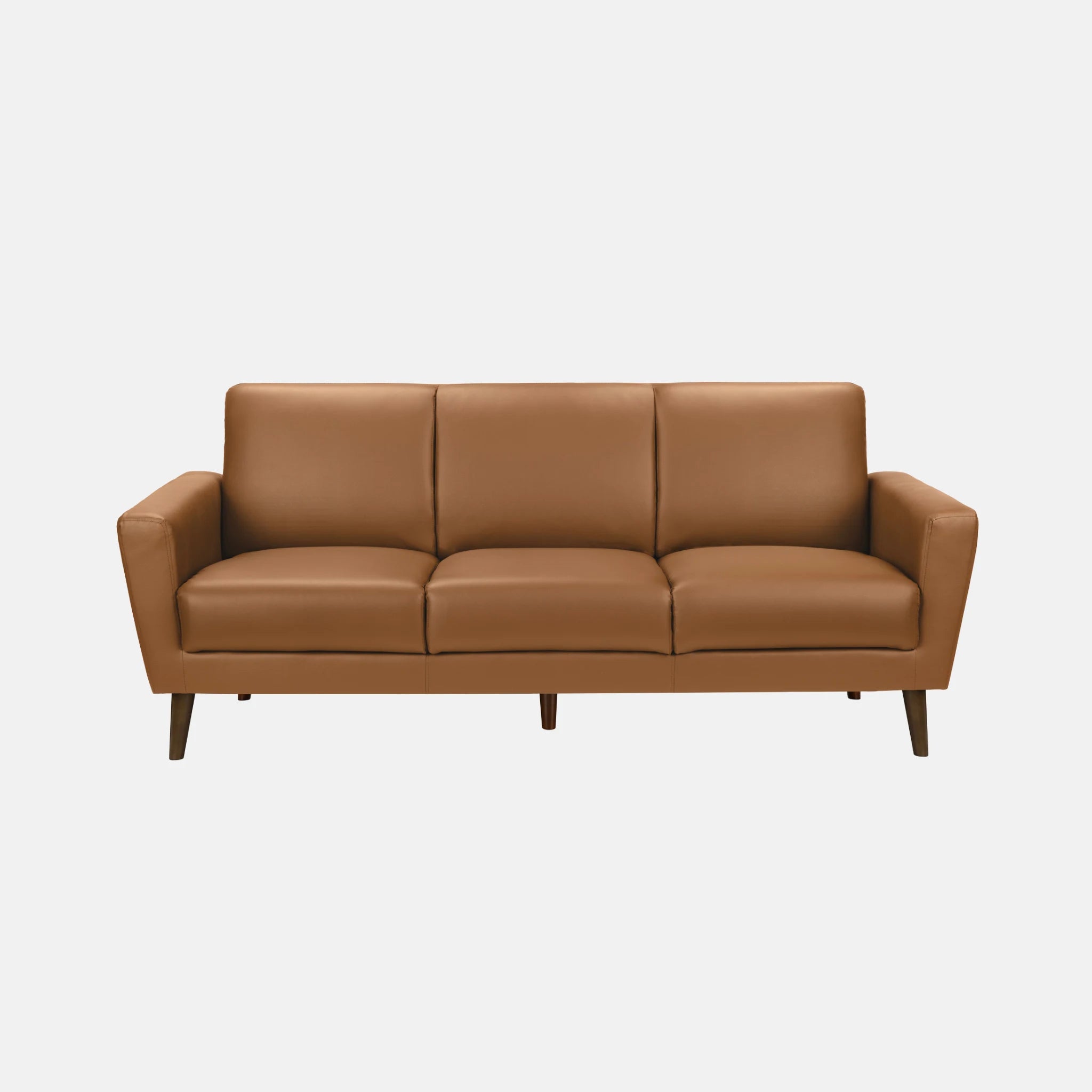 Divan 3 Places Cuir Synthétique Cognac Chic et Confortable