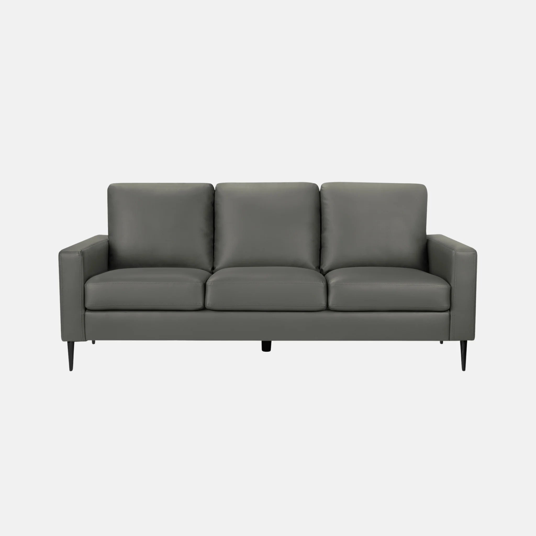 Canapé 3 Places 75" Similicuir Gris Confortable