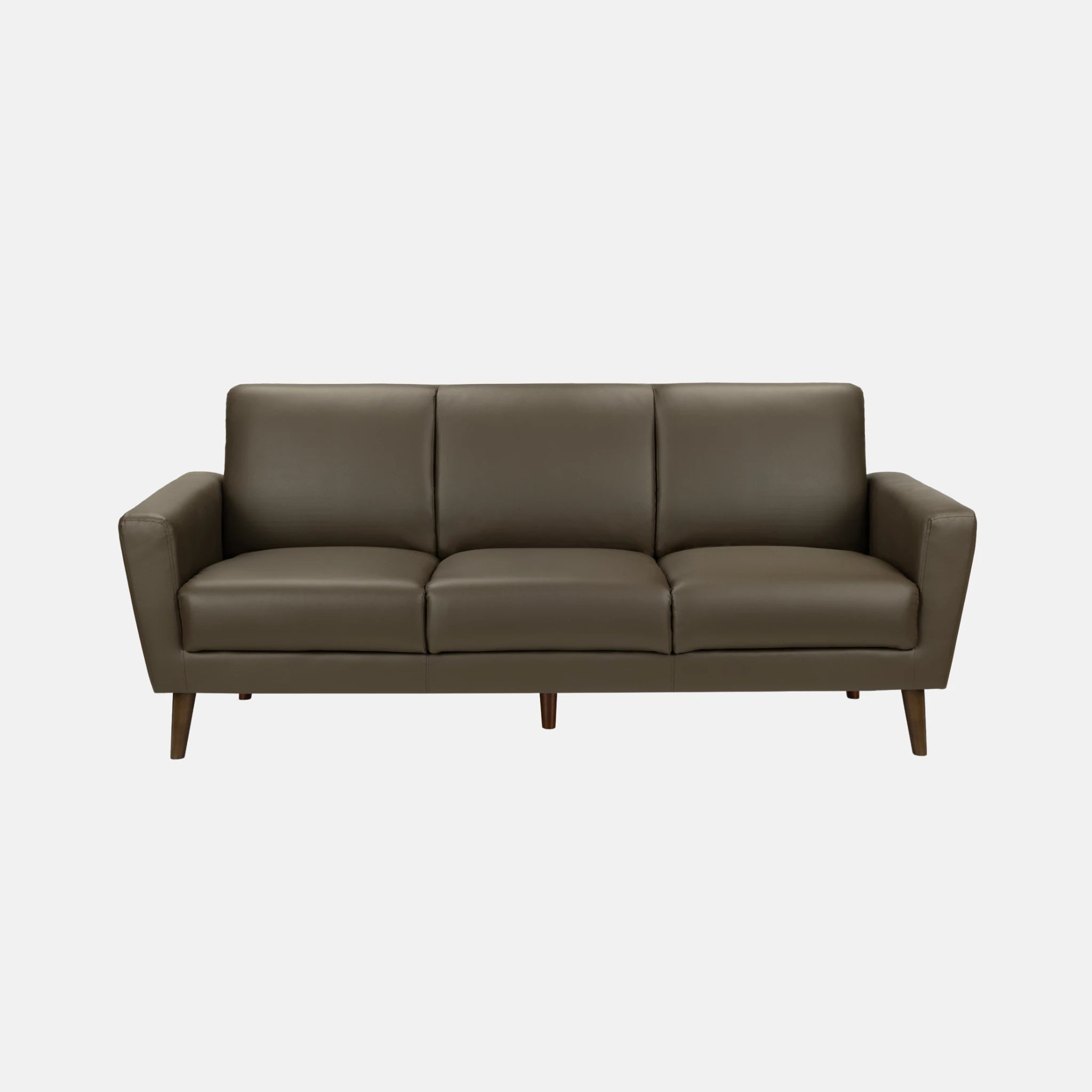 77" Canapé 3 Places simili cuir Brun Moderne et Confortable