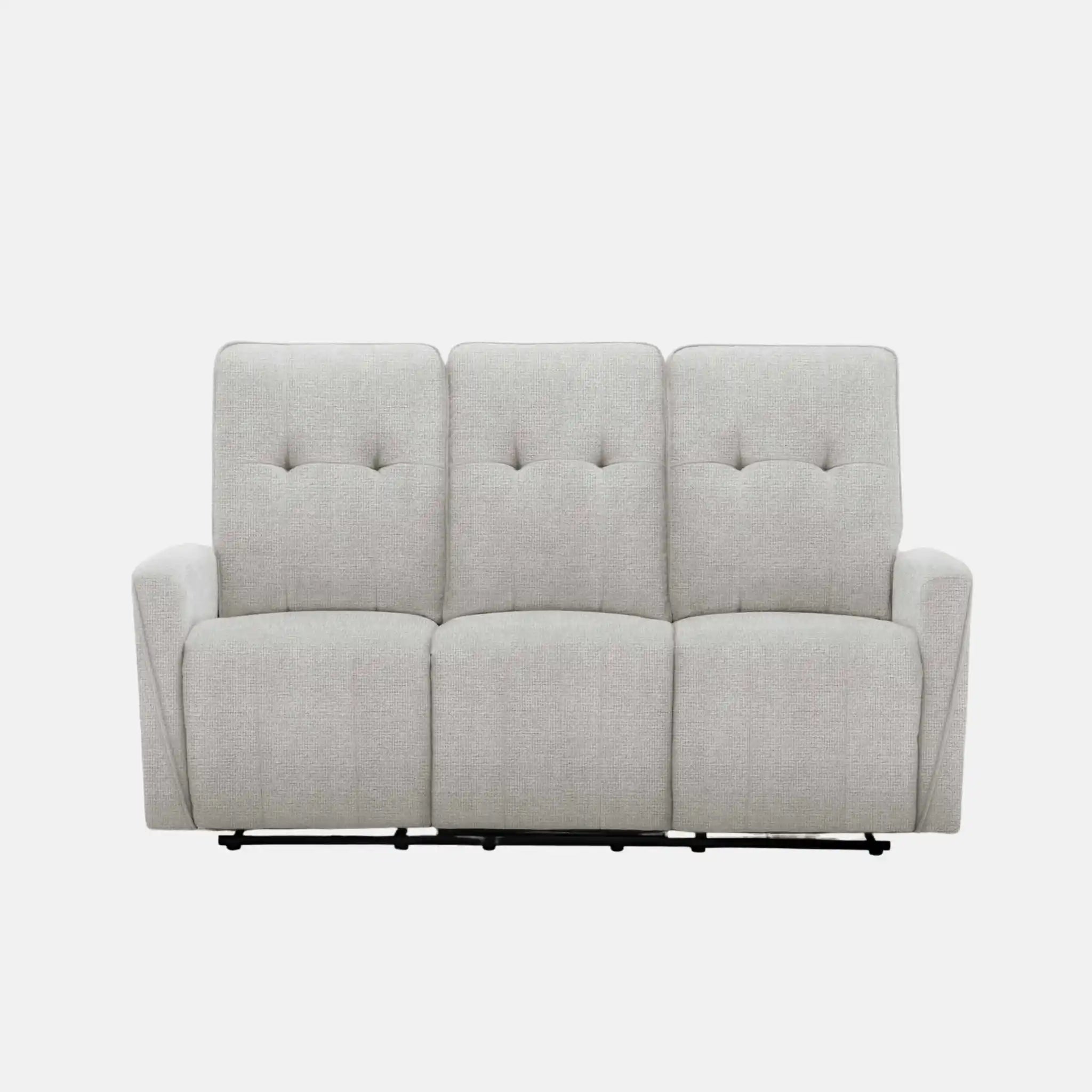 canapé Inclinable Motorisé Gris 3 Places en Tissu avec Port USB