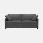 Canapé-Lit Convertible 78" en Tissu Gris Foncé avec Rangement
