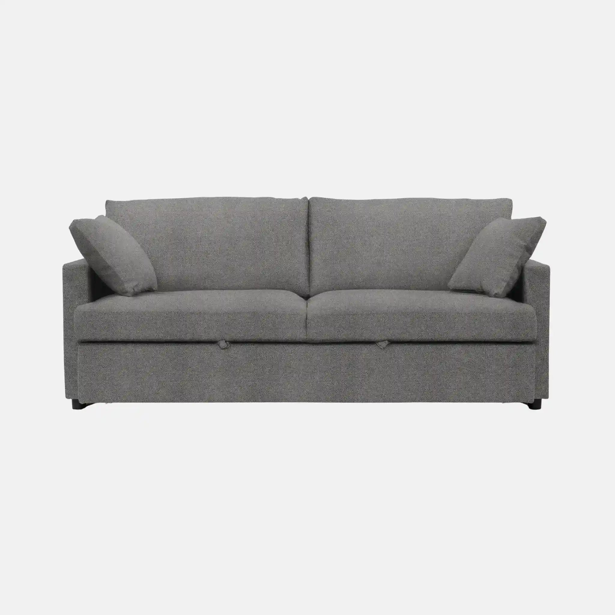 Divan Lit Convertible Gris Clair 78 Pouces avec Coussins