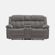 Causeuse Inclinable Électrique Tissu Gris Clair avec Console USB