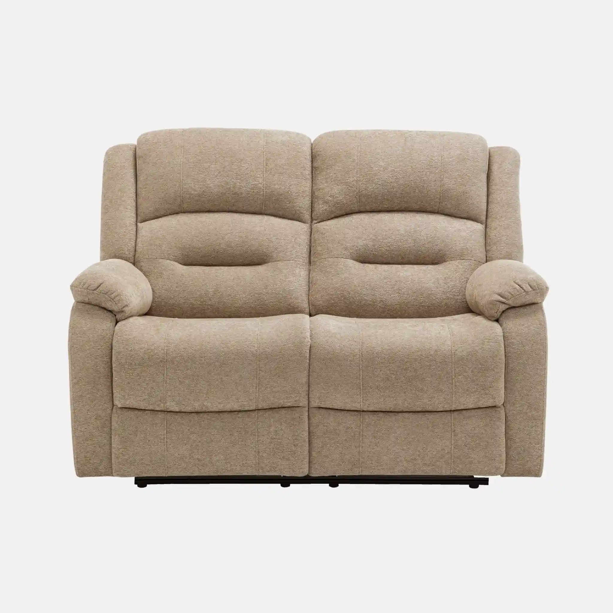 Causeuse Inclinable Électrique Beige Tissu Doux avec Ports USB