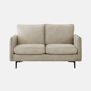 Love Seat 57" Tissu Beige avec Pieds en Métal Noir COACH-4