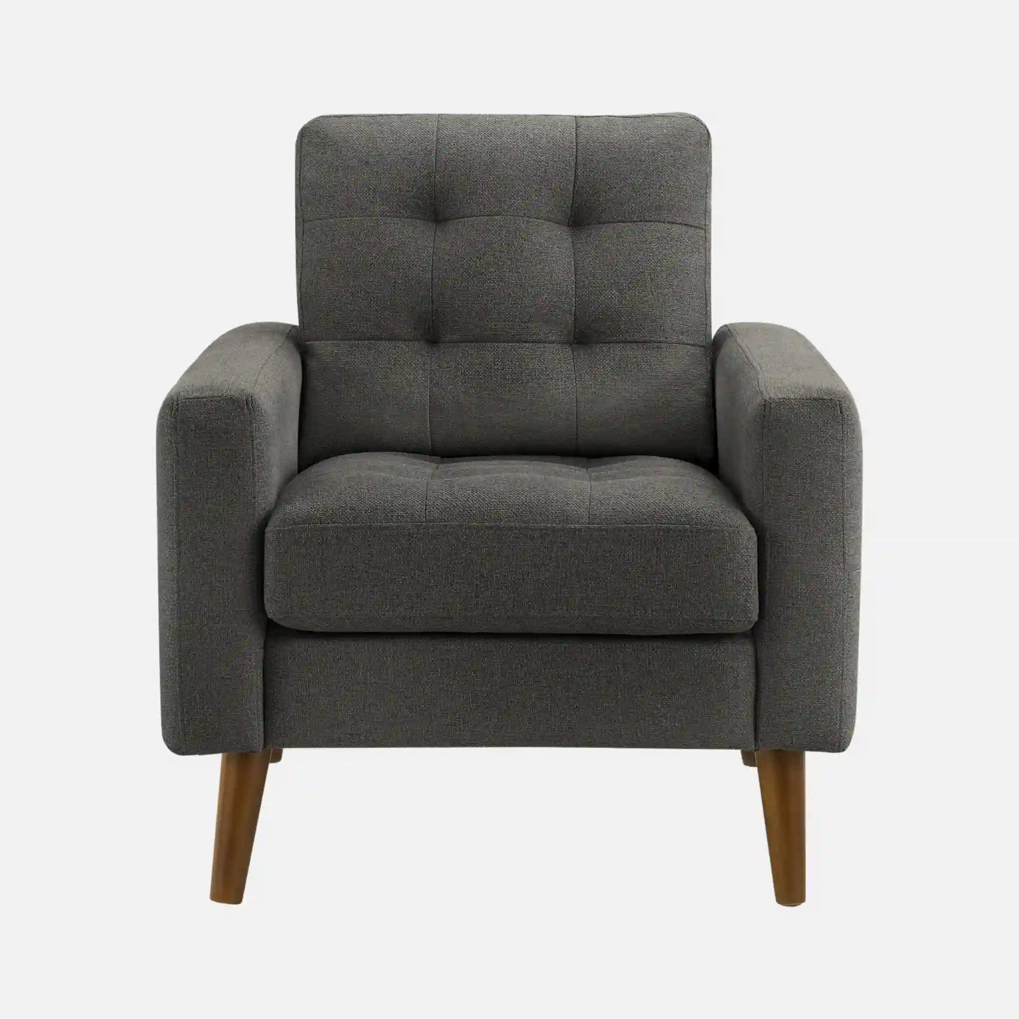 Fauteuil d'Appoint Tissu Gris Foncé 31 po