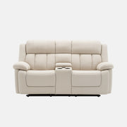 Causeuse Inclinable Électrique Beige avec Console et Ports USB