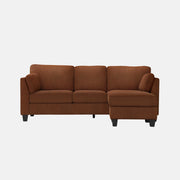 Sofa 3 Places avec Méridienne Réversible 87" Tissu Rouille Monarch