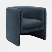 Fauteuil d'Appoint Tonneau 29 po en Tissu Bleu