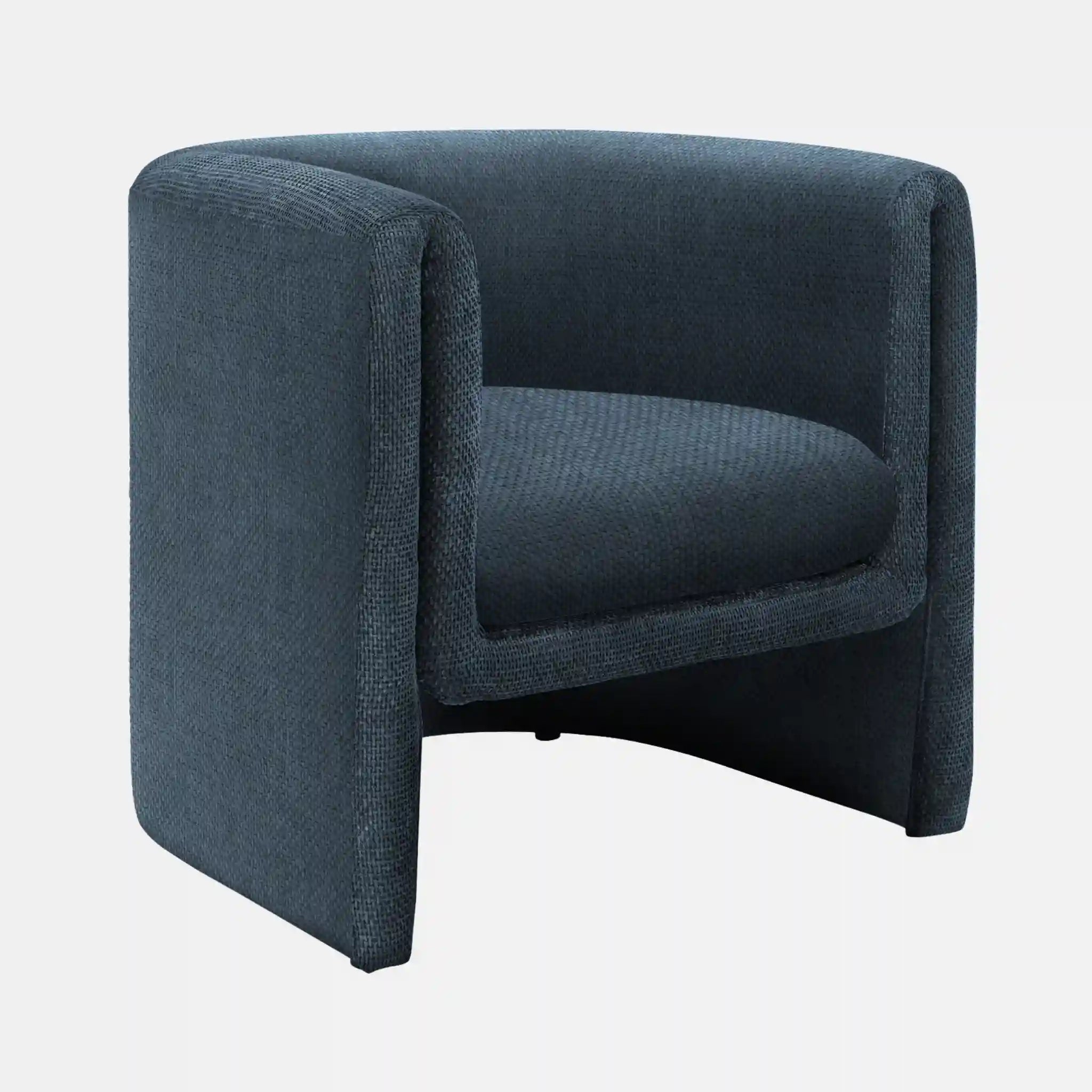 Fauteuil d'Appoint Tonneau 29 po en Tissu Bleu