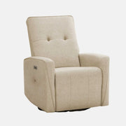Fauteuil Inclinable Motorisé Compact Beige Berçant Pivotant USB