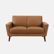 Causeuse 2 places en similicuir cognac 3007-10