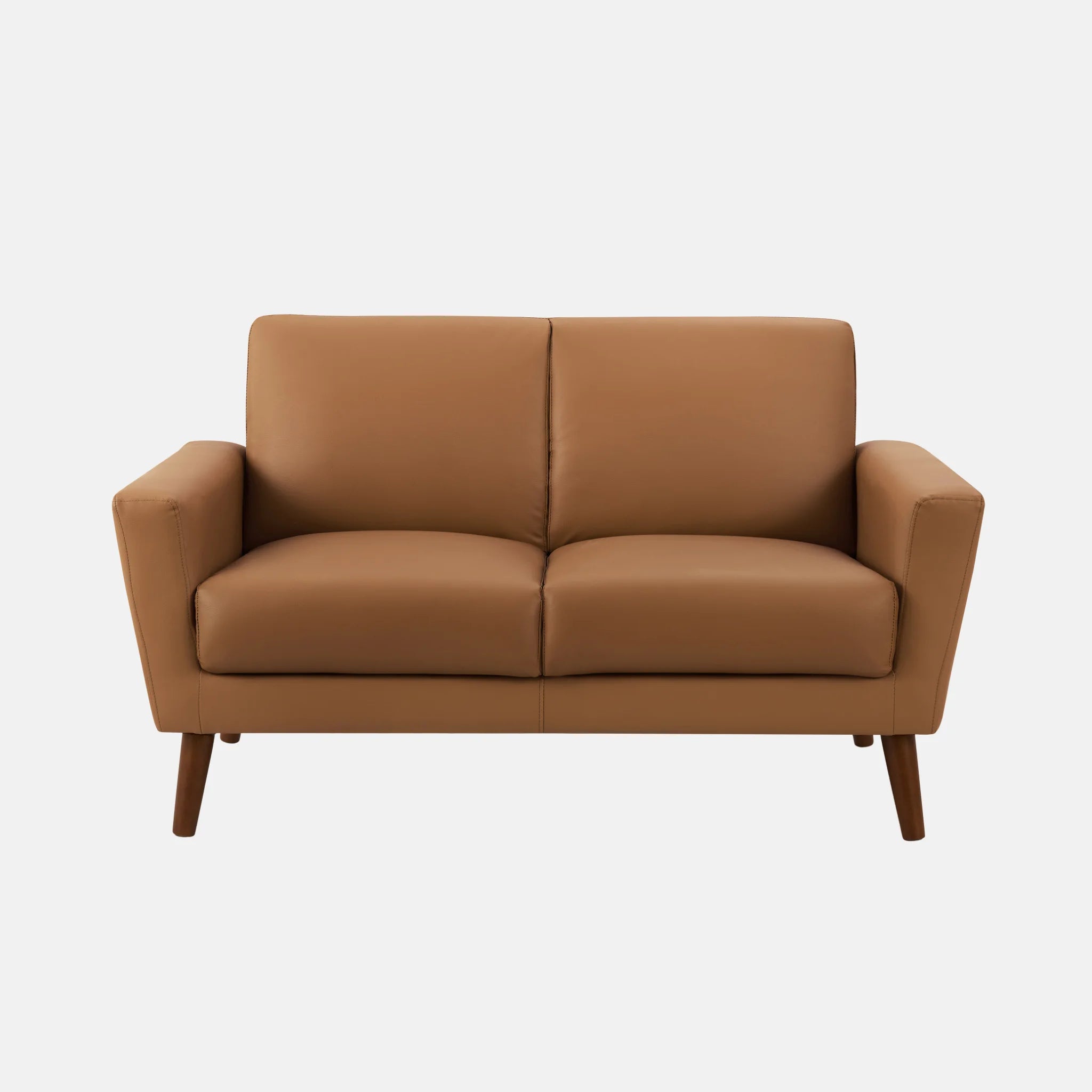 Causeuse 2 places en similicuir cognac 3007-10
