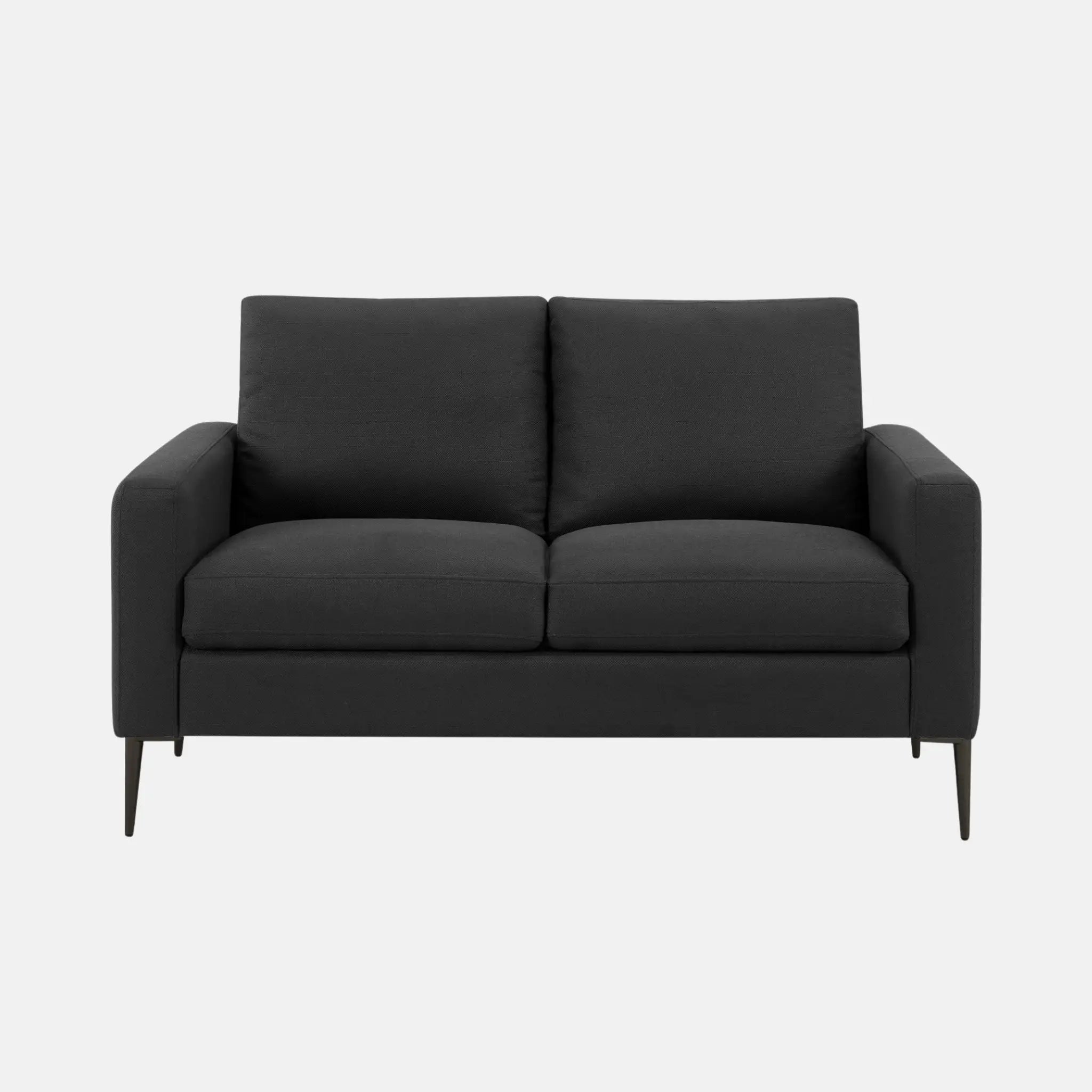 Causeuse Moderne 58 Pouces en Tissu Noir LUMOS-19