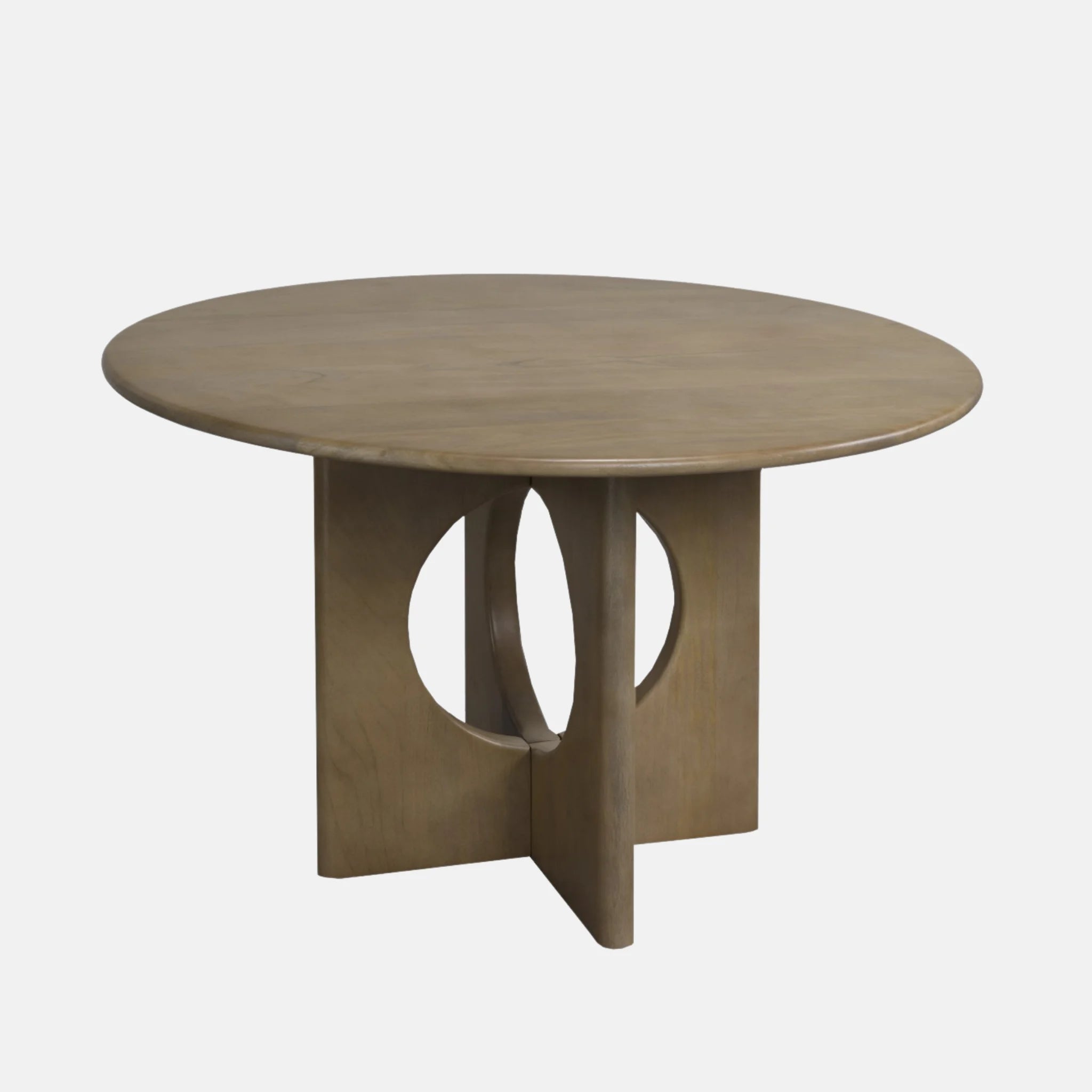 Bexley Round Dining Table in Natural Oak - Geometric Base