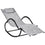 Chaise longue à bascule en textilène pour patio, siège inclinable d'extérieur à bascule Zero Gravity avec oreiller rembourré, gris