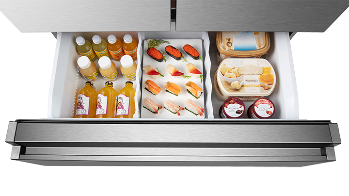 Hisense 19,8 Cu. pi. Réfrigérateur à portes françaises - RF200D4CSE ( Meuble Mtl )