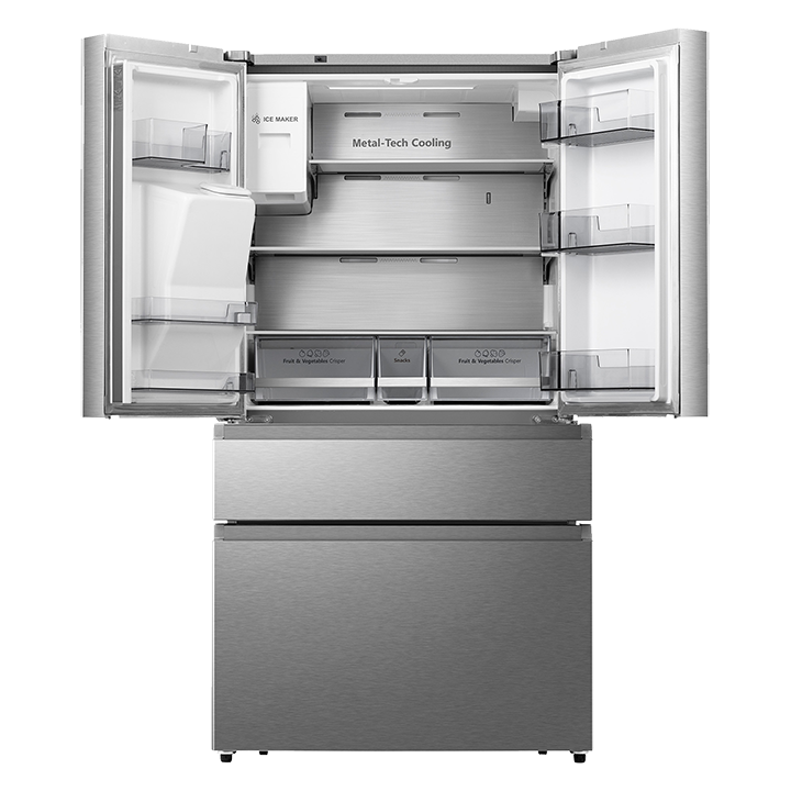 Hisense 19,8 Cu. pi. Réfrigérateur à portes françaises - RF200D4CSE ( Meuble Mtl )